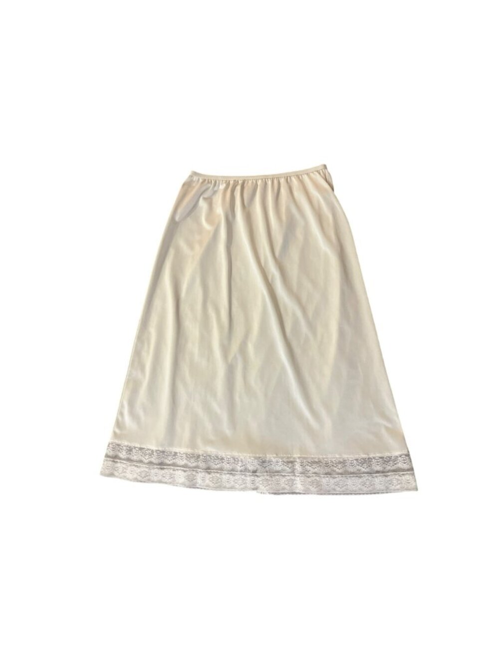 Komar Half Slip Womens M Tall Cream Nylon Lace Trim Vintage USA Small Bow - Picture 4 of 9